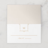 Elegant Monogram Bruiloft (Buitenkant ongevouwen)