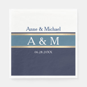 Elegant Monogram Bruiloft Evenement Servet