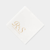 Elegant monogram bruiloft folie servetten (Rechts)