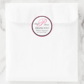 Elegant Monogram bruiloft gunst dank u Stickers (Tas)