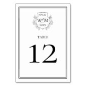 Elegant  Monogram Bruiloft Kaart (Achterkant)