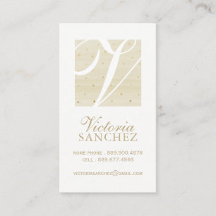 Elegant Monogram Calling Cards Contactkaartje