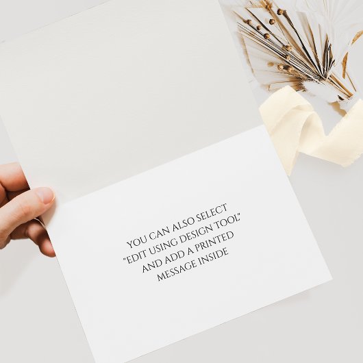 Elegant monogram, Champagne Waterverf bruiloft Bedankkaart