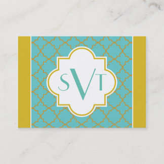 Elegant Monogram Chubby Calling Card Contactkaartje