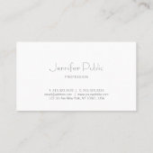 Elegant Monogram Clean Plain Luxury Design Trendy Visitekaartje (Achterkant)