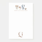 Elegant Monogram Coffee Post-it® Notes (Voorkant)