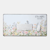 Elegant Monogram Colorful Flower Garden Floral (Clavier et souris)