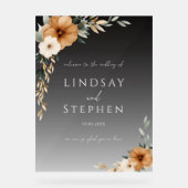Elegant Monogram Copper Earthy Black Wedding (Recto)