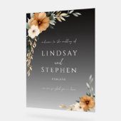 Elegant Monogram Copper Earthy Black Wedding (Angle)