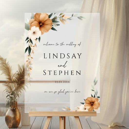 Elegant Monogram Copper Earthy White Wedding