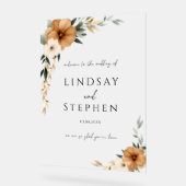 Elegant Monogram Copper Earthy White Wedding (Angle)
