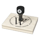 Elegant Monogram│Creëer Uw eigen retouradres Rubberstempel (Stempel)