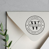 Elegant Monogram | Creëer Uw eigen retouradres Zelfinktende Stempel