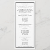 Elegant Monogram Crest Bruiloft Programma (Achterkant)