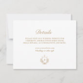 Elegant Monogram Crest Mariage Détails Carte (Devant)