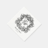Elegant Monogram Crest Script Weddenschap Servet (Hoek)