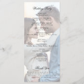 Elegant Monogram Crest Wedding Fotoprogramma Programma (Achterkant)