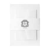 Elegant Monogram Crest Wedding Uitnodigingen Wikkel (Voorkant Voorbeeld)