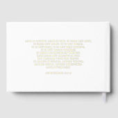 Élégant Monogram Crest White and Gold Mariage (Verso)