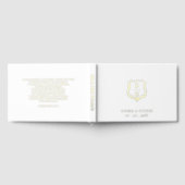 Élégant Monogram Crest White and Gold Mariage (Complet)