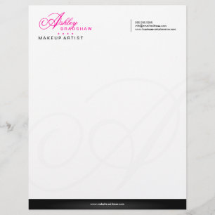 Elegant Monogram Custom Briefhoofd