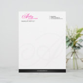 Elegant Monogram Custom Briefhoofd (Staand voorkant)