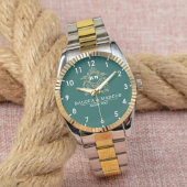 Elegant Monogram Custom Couple names Horloge