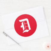 Elegant monogram D Ronde Sticker (Envelop)