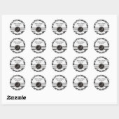 Elegant Monogram Damask bewaart de Datum Stickers (Vel)