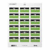 Elegant Monogram Damask Etiket (Full Sheet)