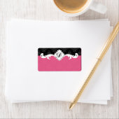 Elegant Monogram Damask Etiket (Insitu)