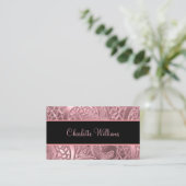 Elegant Monogram Dames Contact Kaarten Visitekaartje (Staand voorkant)