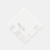 Elegant Monogram Datum Moderne Typografie Bruiloft Servet (Hoek)