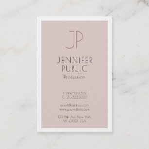 Elegant Monogram Design Beauful Plain Luxe Visitekaartje