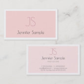 Elegant Monogram Design Minimalist Plain Luxury Visitekaartje (Voorkant / Achterkant)