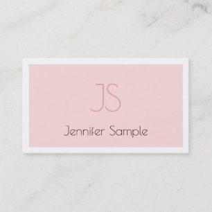 Elegant Monogram Design Minimalist Plain Luxury Visitekaartje