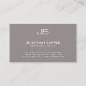 Elegant Monogram Design Modern Plain Luxury Trendy Visitekaartje (Achterkant)