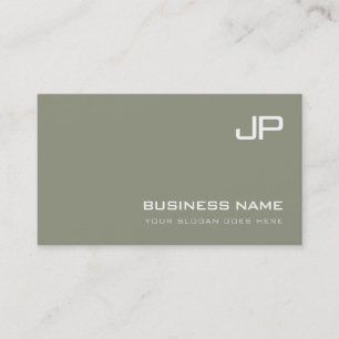 Elegant Monogram Design Modern Plain Professional Visitekaartje