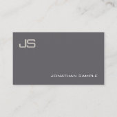 Elegant Monogram Design Modern Trendy Plain Luxe Visitekaartje (Voorkant)