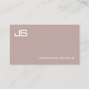 Elegant Monogram Design Trendy Modern Plain Luxe Visitekaartje