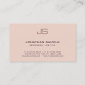 Elegant Monogram Design Trendy Modern Plain Luxe Visitekaartje (Achterkant)