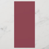 Elegant Monogram Donkerrode Juweeltoon Diner Menu (Achterkant)