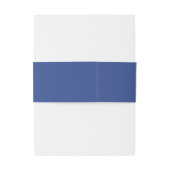 Elegant Monogram Dusty Blue Floral Wedding Uitnodigingen Wikkel (Achterkant Voorbeeld)