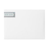 Elegant monogram en Blauwgroen Scallop Beach Wedde (Voorkant)