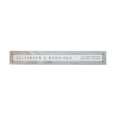 Elegant monogram en Blauwgroen Scallop Beach Wedde (Individueel)