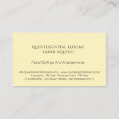 Elegant monogram en roze roze rozen Florist Visitekaartje (Achterkant)