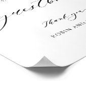 Elegant Monogram en Script Bruiloft Gastenboek Sig Poster (Hoek)