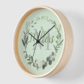 Elegant Monogram Familienaam Foilage (Hoek)