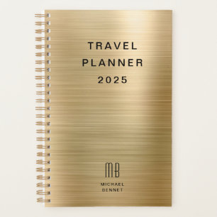 Elegant Monogram Faux Gold Reizen Planner