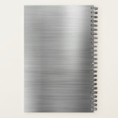 Elegant Monogram Faux Silver Grey Reizen Planner (Achterkant)